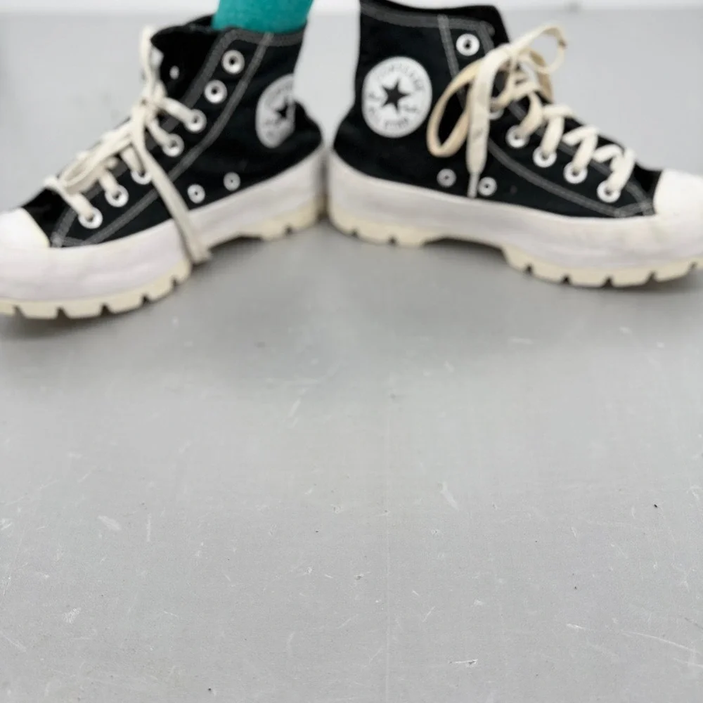 Converse Chuck Taylor All Star Lugged High Top Black Platform Sneakers Womens 8 - Picture 6 of 9